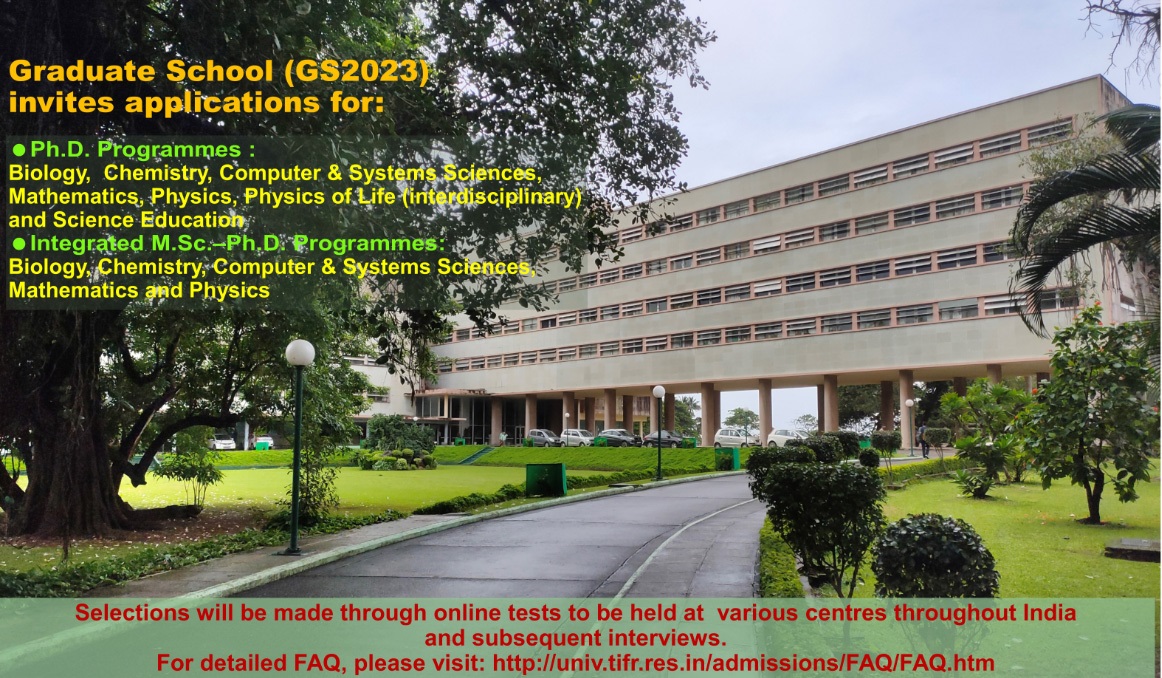 TIFR GS 2023 for PhD and Integrated MSc-PhD Admission