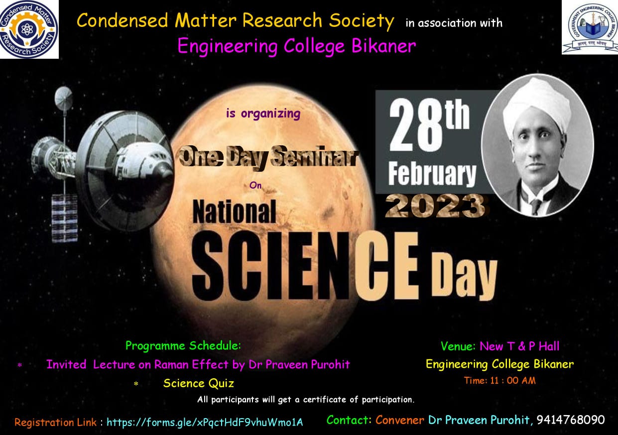 One Day Seminar on National Science Day